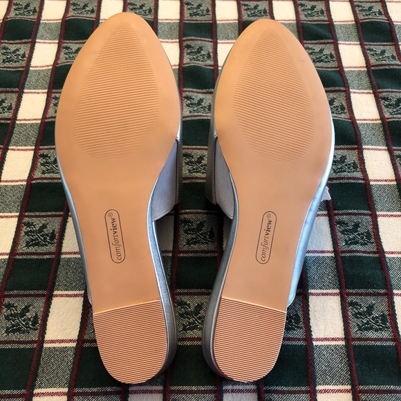 Comfortview Silver Mules Size 11WW - Picture 8 of 8